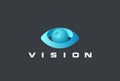 Eye Logo Vision 3D vector. Video Photo Optic Lens