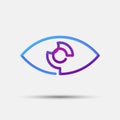 Eye, look, view, vision blended interlaced creative line icon Royalty Free Stock Photo