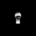 The eye looks into the keyhole. Realistic vector illustration
