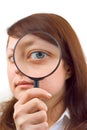 Eye and magnifying glass Royalty Free Stock Photo