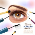 Eye Makeup Blurred Background Poster