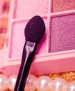 Eye Makeup Brush Means Beauty Products And Cosmetic Royalty Free Stock Photo