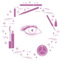 Eye makeup. Decorative cosmetics.