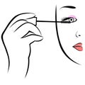 Eye makeup symbol. Royalty Free Stock Photo