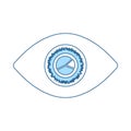 Eye With Market Chart Inside Pupil Icon Royalty Free Stock Photo