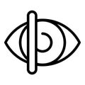 Eye medical control icon, outline style