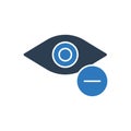 Eye Minus Icon Royalty Free Stock Photo