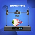 eye model prints on 3d bio printer medical printing of human transplantation organ biological engineering bioprinting