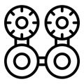 Eye modern phoropter icon, outline style