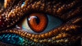 eye of a mythical dragon, fantastic very close up macro mystical monster