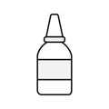 Eye or nasal drops color icon