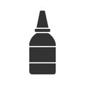 Eye or nasal drops glyph icon