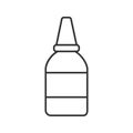 Eye or nasal drops linear icon