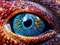 Ai Generated illustration Wildlife Concept of Eye of Octopus Royalty Free Stock Photo