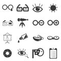 Eye optical icons symbol.