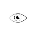 eye outine logo style icon. Element of photo icon for mobile concept and web apps. Outline eye icon can be used for web and mobile
