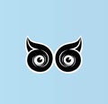 Eye Owl Logo, art vector design Royalty Free Stock Photo