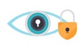 Eye and Padlock Icon. Visual Security and Privacy Protection, vector design Generative AI Royalty Free Stock Photo