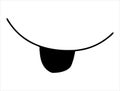 Eye patch silhouette vector art white background