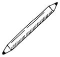 Eye pencil doodle. Eyeliner icon. Makeup symbol Royalty Free Stock Photo