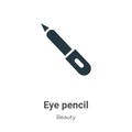 Eye pencil vector icon on white background. Flat vector eye pencil icon symbol sign from modern beauty collection for mobile Royalty Free Stock Photo