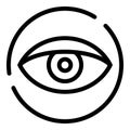 Eye privacy icon, outline style Royalty Free Stock Photo