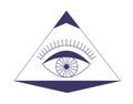 Eye of providence, all seeing masonic symbols