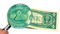 Eye of Providence on dollar banknote