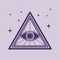 Eye of providence, masonic and illuminati symbol