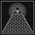 The Eye of Providence Pyramid Vector Illustration