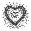 The Eye of Providence Tattoo Esoteric Illustration