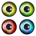 eye, pupil, iris, vector symbol icon design. Beautiful illustration isolated on white background