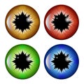 Eye, pupil, iris, vector symbol icon design.