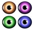 Eye, pupil, iris, vector symbol icon design.