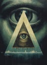 Eye in pyramid with Illuminati symbols and dark arts, unveiled enigma