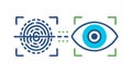 Eye Scan Biometric Authentication Security Vector Icon, vector design Generative AI Royalty Free Stock Photo