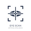 Eye scan icon. Trendy flat vector Eye scan icon on white backgro Royalty Free Stock Photo