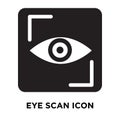 Eye scan icon vector isolated on white background, logo concept Royalty Free Stock Photo
