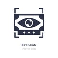 eye scan icon on white background. Simple element illustration from Future technology concept Royalty Free Stock Photo