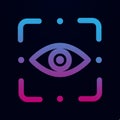 Eye scan nolan icon. Simple thin line, outline vector of Mix icons for ui and ux, website or mobile application