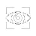 Eye Scan Technology Surveillance Recognition Security System Identification Control Access Royalty Free Stock Photo