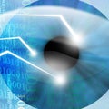 Eye scanned by security software Royalty Free Stock Photo