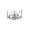 eye scanner icon. Element of future technology icon for mobile concept and web apps. Thin line eye scanner icon can be used for Royalty Free Stock Photo