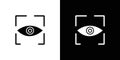 Eye scanner icon Isolated flat vector in outline Royalty Free Stock Photo