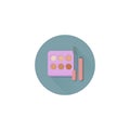Eye shadow kit flat vector icon Royalty Free Stock Photo