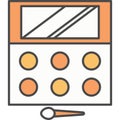 Eye shadow kit vector icon Royalty Free Stock Photo