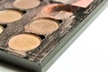 Eye shadow make up earth tone color used Royalty Free Stock Photo