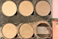 Eye shadow make up earth tone color used Royalty Free Stock Photo