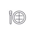 Eye shadows linear icon concept. Eye shadows line vector sign, symbol, illustration.