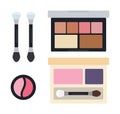 Eye shadows in open cases vector icon flat isolated illustration Royalty Free Stock Photo
